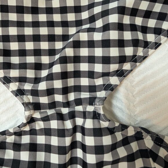 Abercrombie & Fitch Gingham Cutout One-Piece Swimsuit Size XS Black & White - Picture 4 of 16